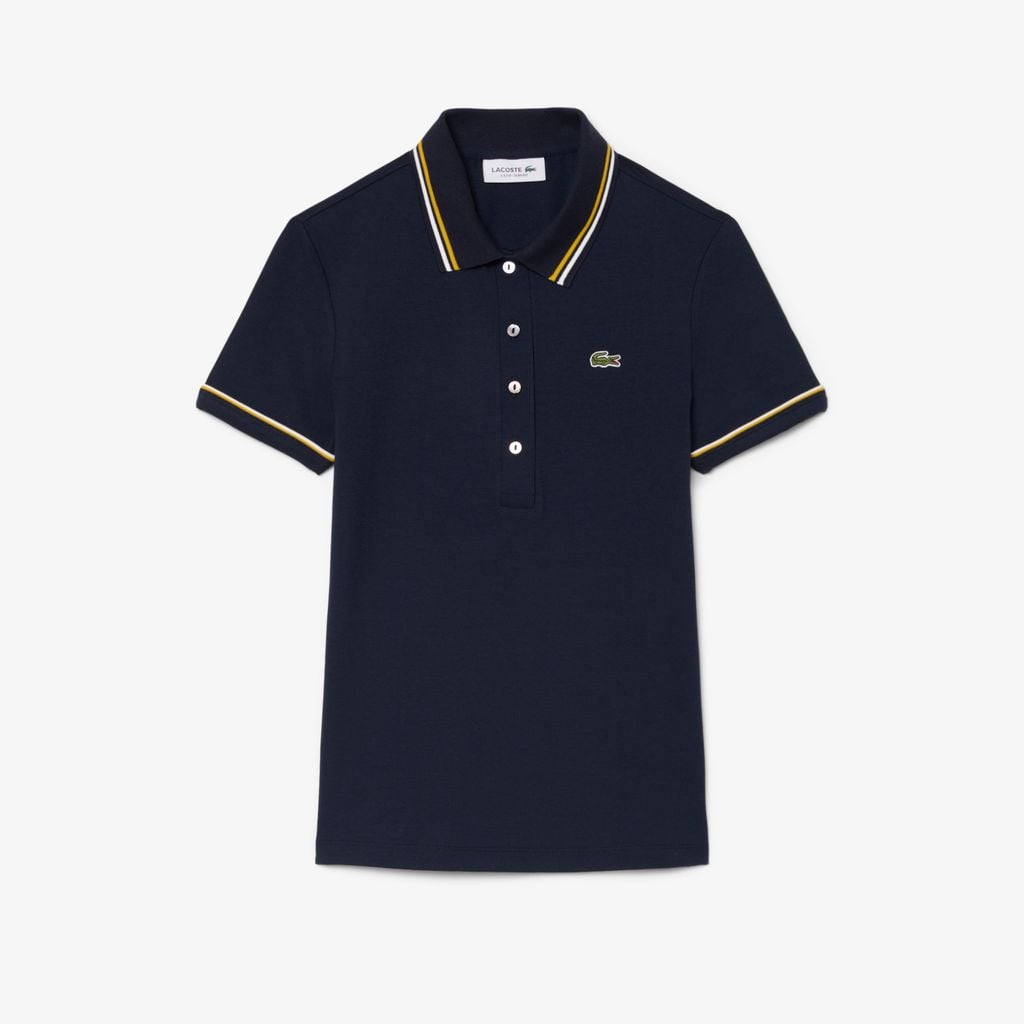Áo Polo Lacoste Nữ L.12.D Ôm Dáng Có Viền