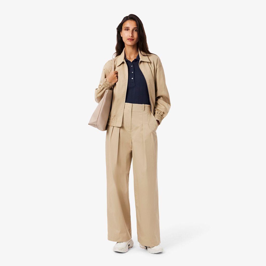 Áo Polo Lacoste Nữ L.12.D Ôm Dáng Pointelle Branded