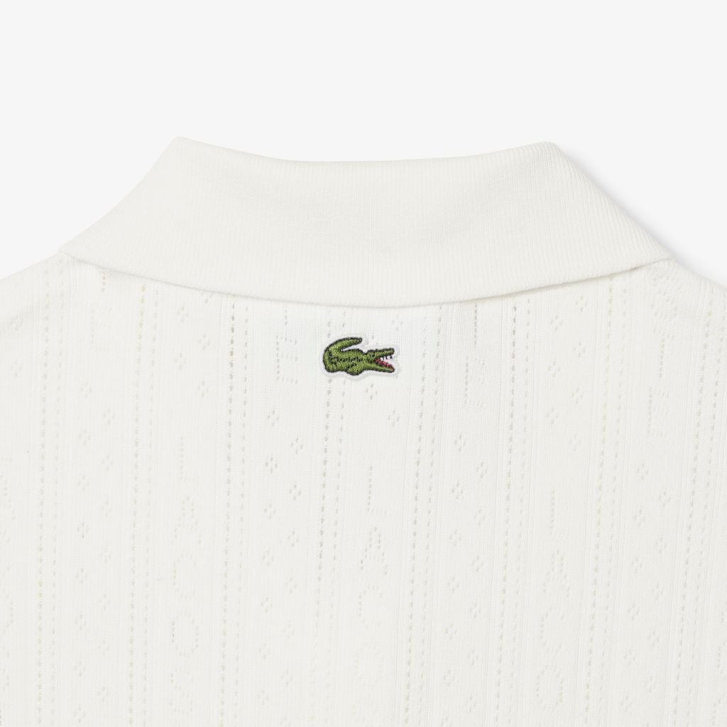 Áo Polo Lacoste Nữ L.12.D Ôm Dáng Pointelle Branded
