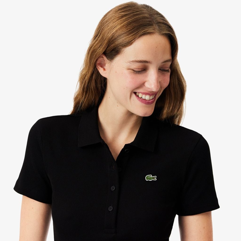 Áo Polo Lacoste Nữ L.12.D Ôm Dáng Chất Liệu Cotton Gân