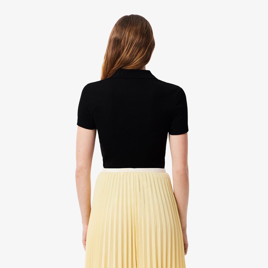 Áo Polo Lacoste Nữ L.12.D Ôm Dáng Chất Liệu Cotton Gân