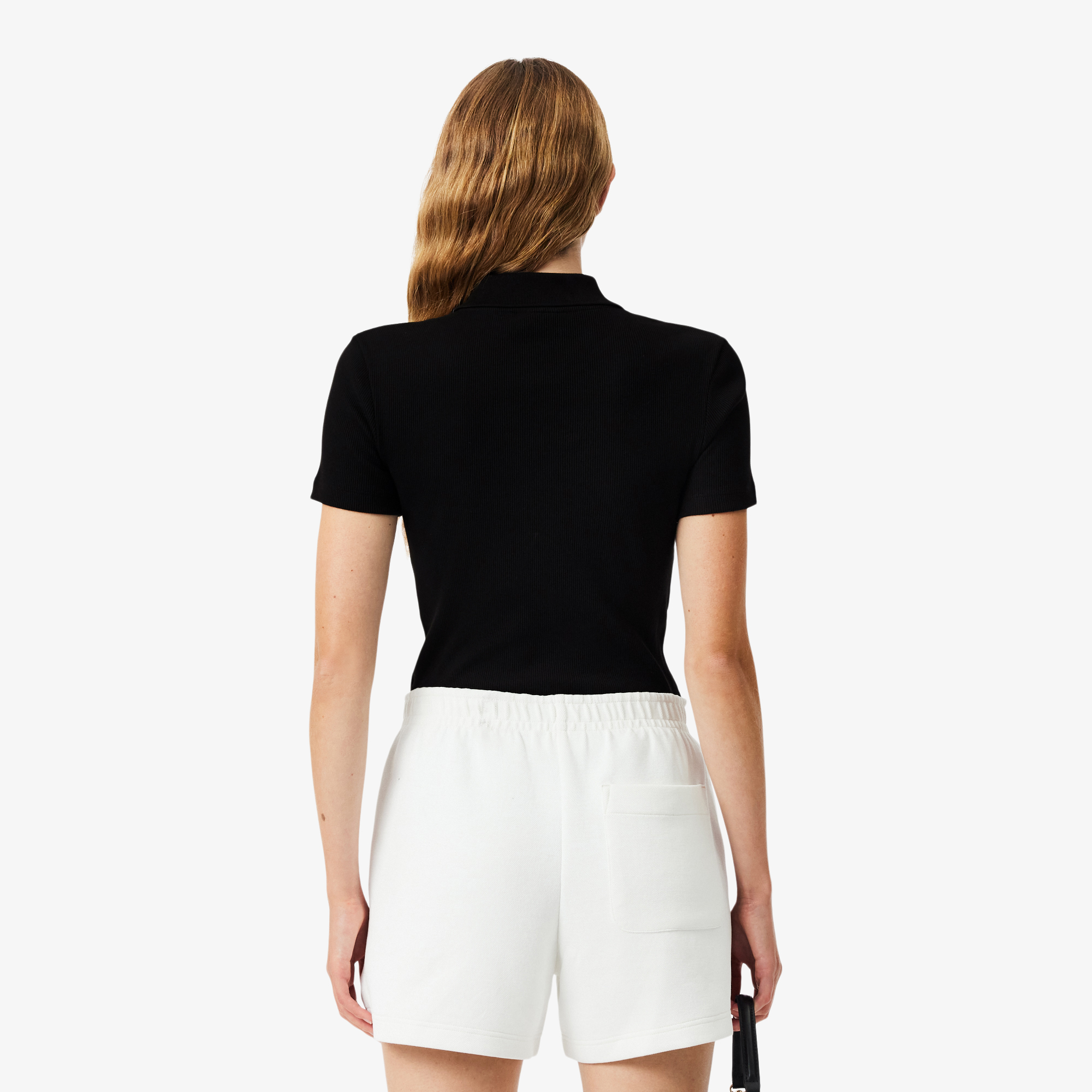 Áo Polo Lacoste Nữ L.12.D Ôm Dáng Chất Liệu Cotton Gân