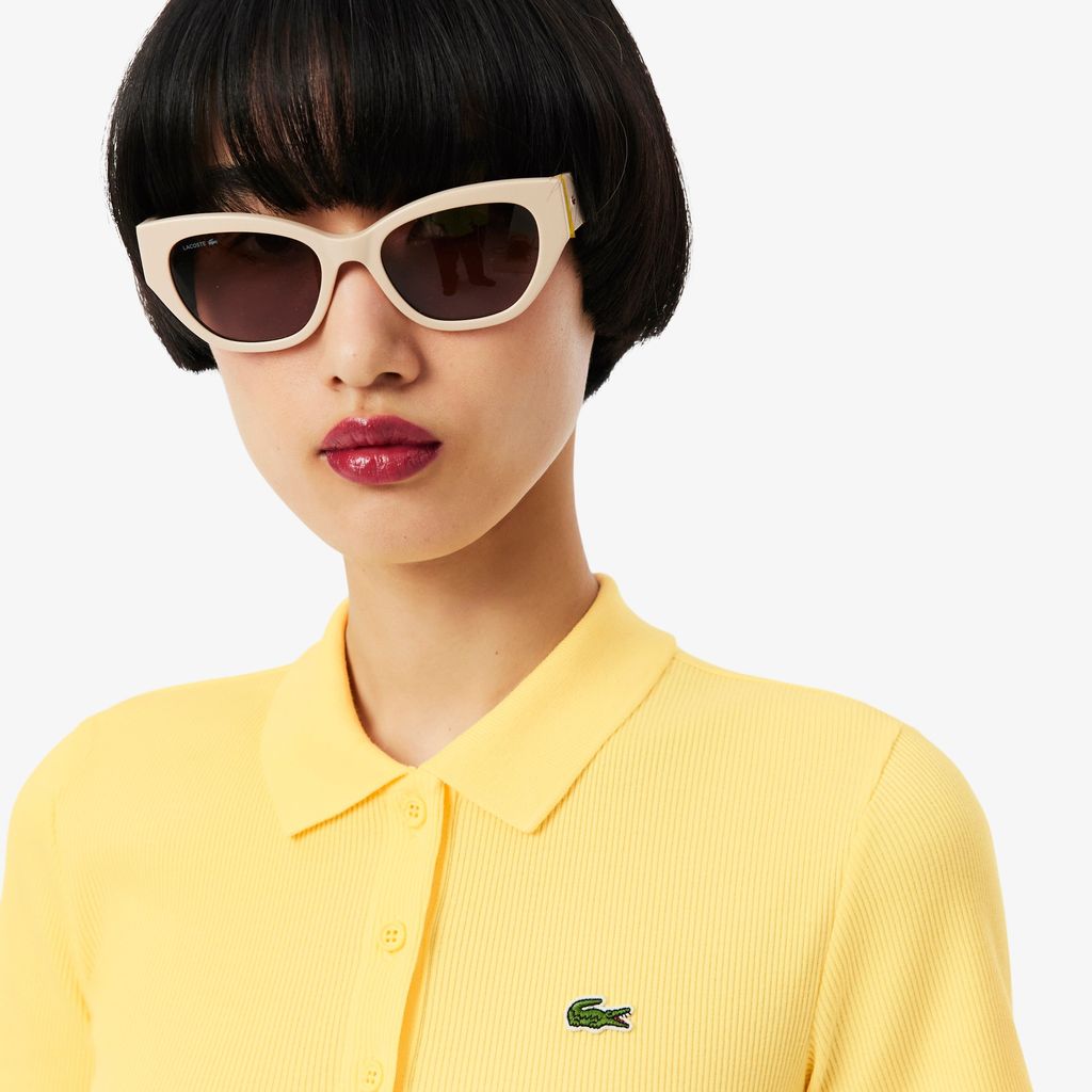 Áo Polo Lacoste Nữ L.12.D Ôm Dáng Chất Liệu Cotton Gân