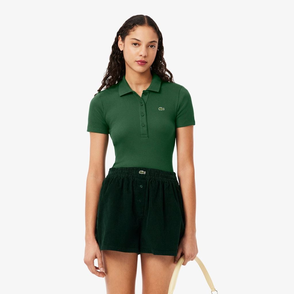 Áo Polo Lacoste Nữ L.12.D Ôm Dáng Chất Liệu Cotton Gân