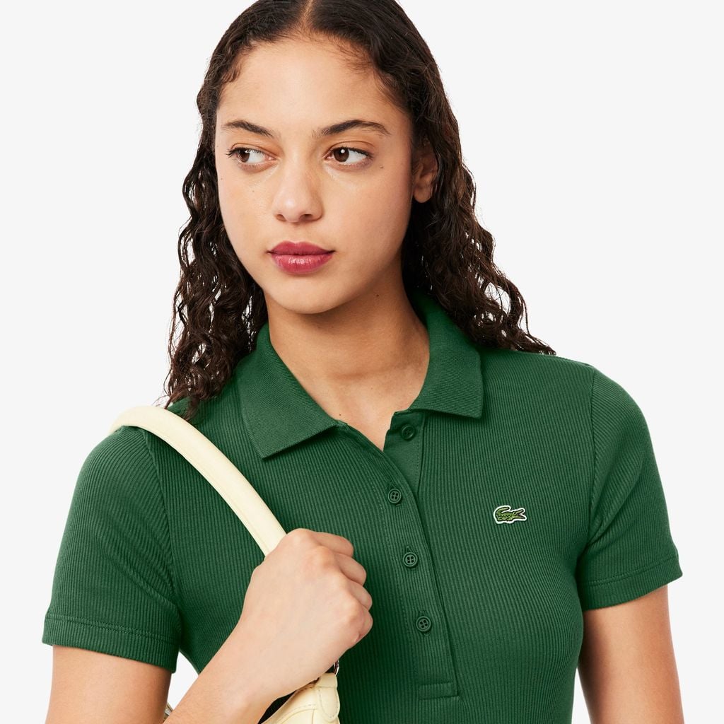 Áo Polo Lacoste Nữ L.12.D Ôm Dáng Chất Liệu Cotton Gân