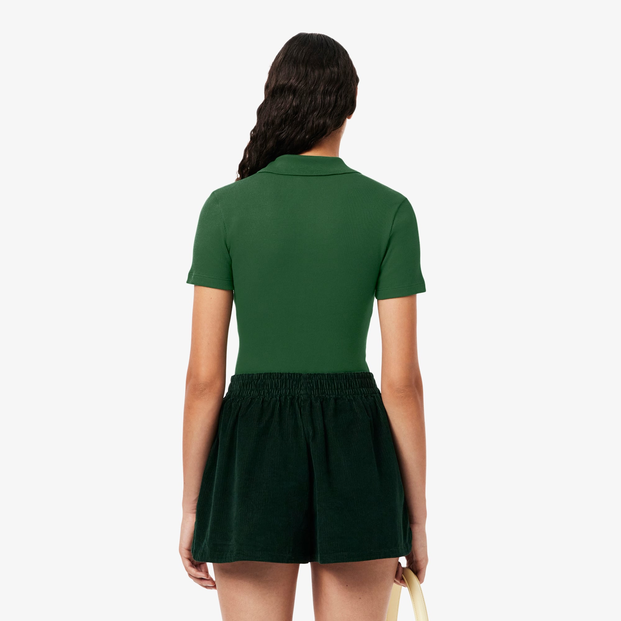 Áo Polo Lacoste Nữ L.12.D Ôm Dáng Chất Liệu Cotton Gân