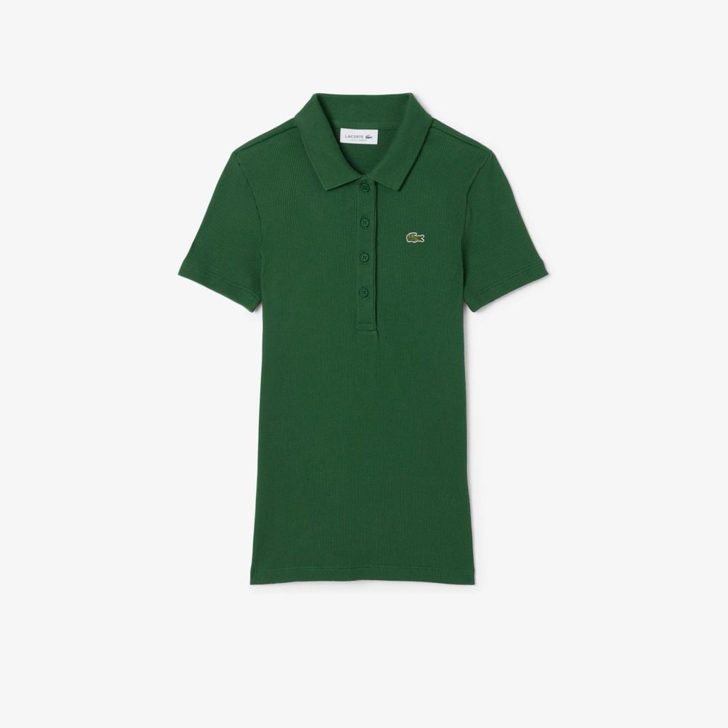 Áo Polo Lacoste Nữ L.12.D Ôm Dáng Chất Liệu Cotton Gân