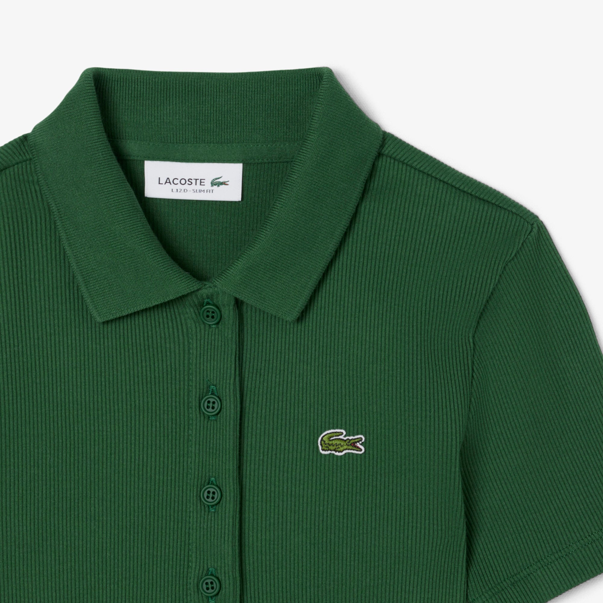 Áo Polo Lacoste Nữ L.12.D Ôm Dáng Chất Liệu Cotton Gân