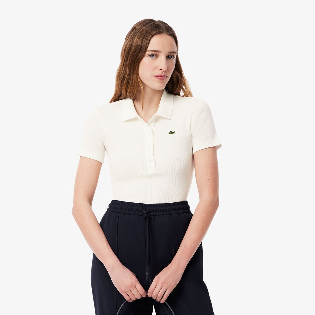 Áo Polo Lacoste Nữ L.12.D Ôm Dáng Chất Liệu Cotton Gân