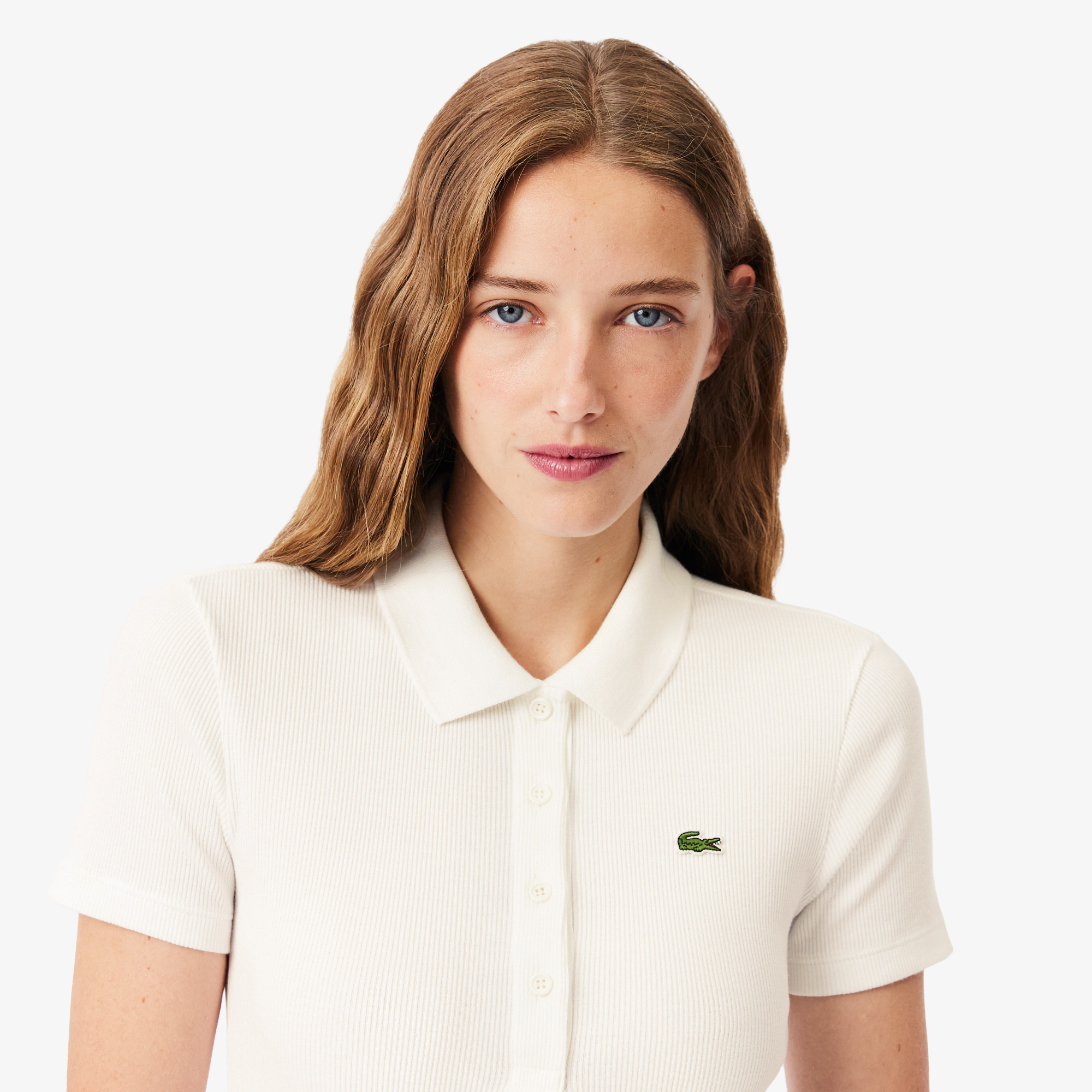 Áo Polo Lacoste Nữ L.12.D Ôm Dáng Chất Liệu Cotton Gân