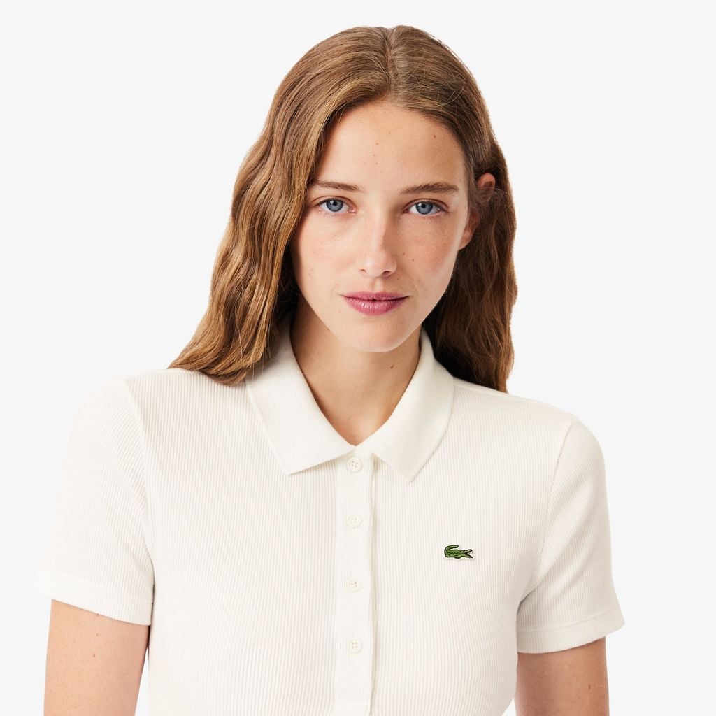 Áo Polo Lacoste Nữ L.12.D Ôm Dáng Chất Liệu Cotton Gân