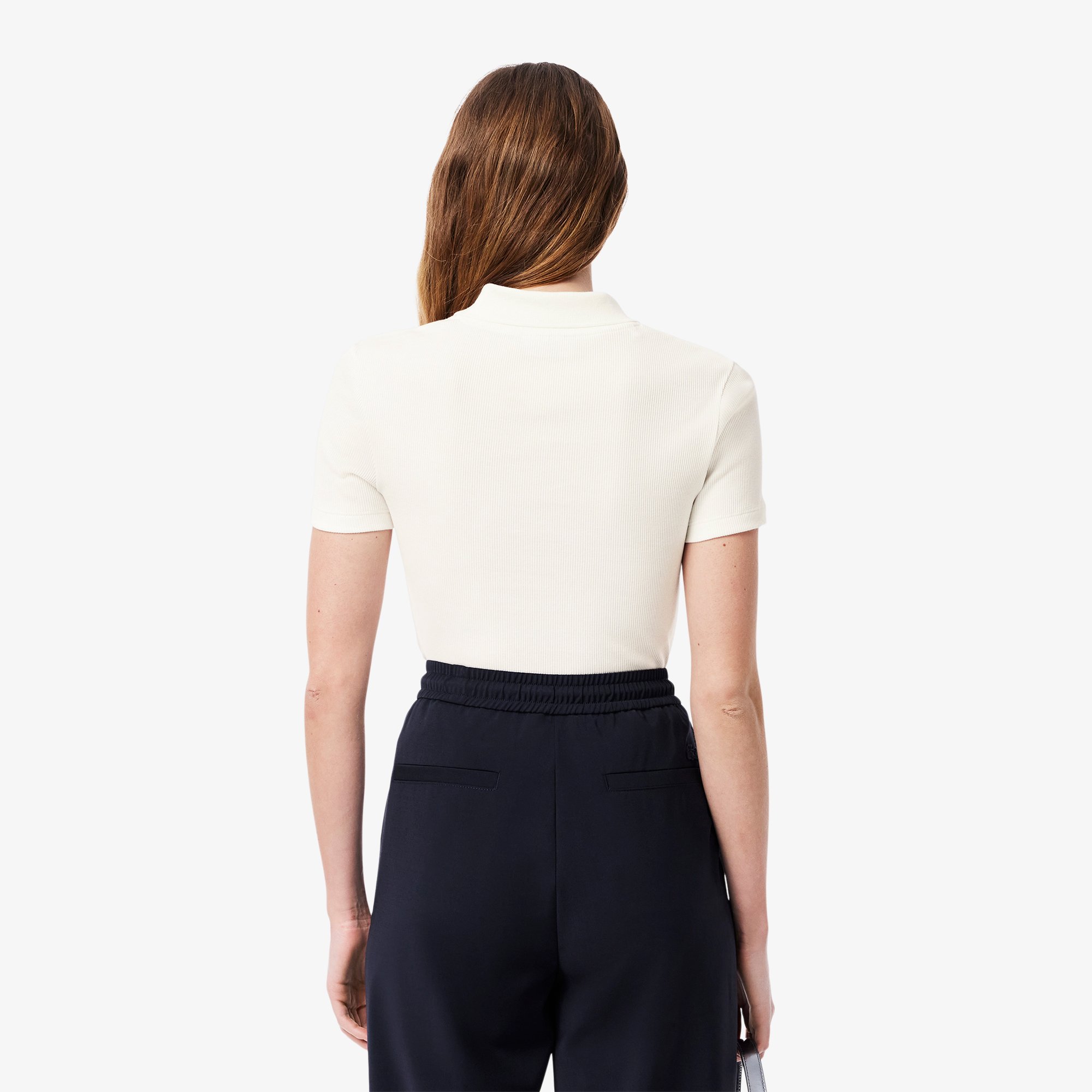 Áo Polo Lacoste Nữ L.12.D Ôm Dáng Chất Liệu Cotton Gân