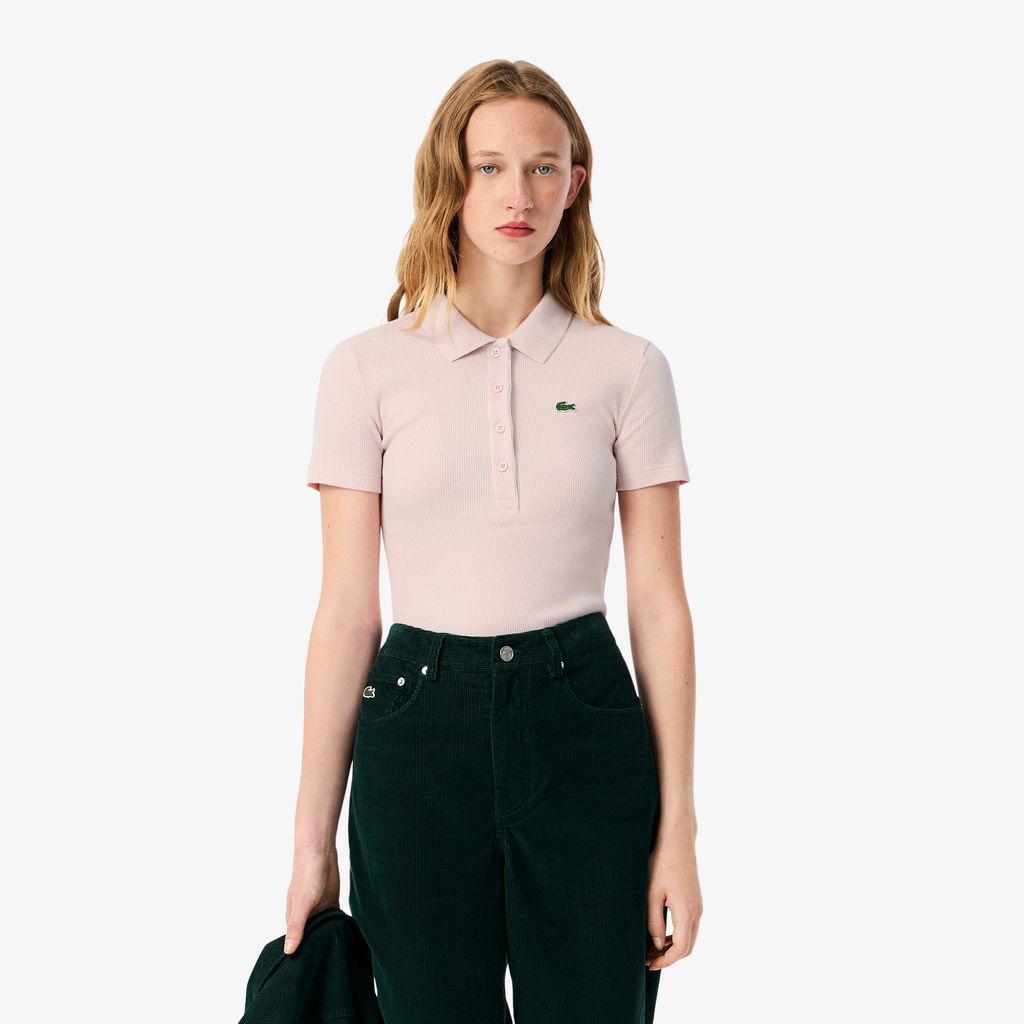 Áo Polo Lacoste Nữ L.12.D Ôm Dáng Chất Liệu Cotton Gân