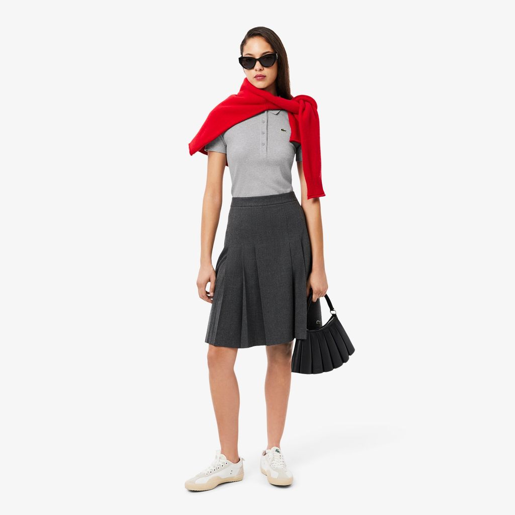 Áo Polo Lacoste Nữ L.12.D Ôm Dáng Chất Liệu Cotton Gân