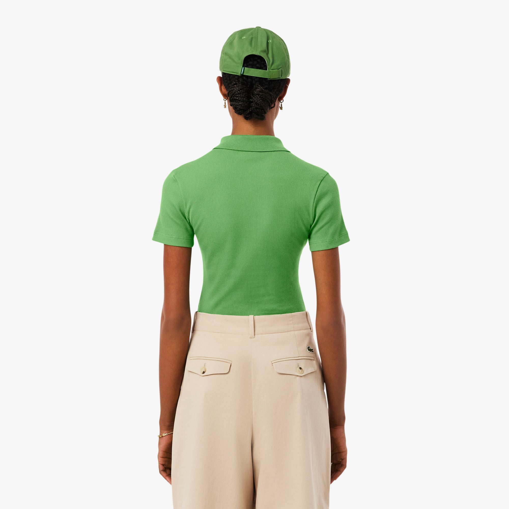 Áo Polo Lacoste Nữ L.12.D Ôm Dáng Chất Liệu Cotton Gân