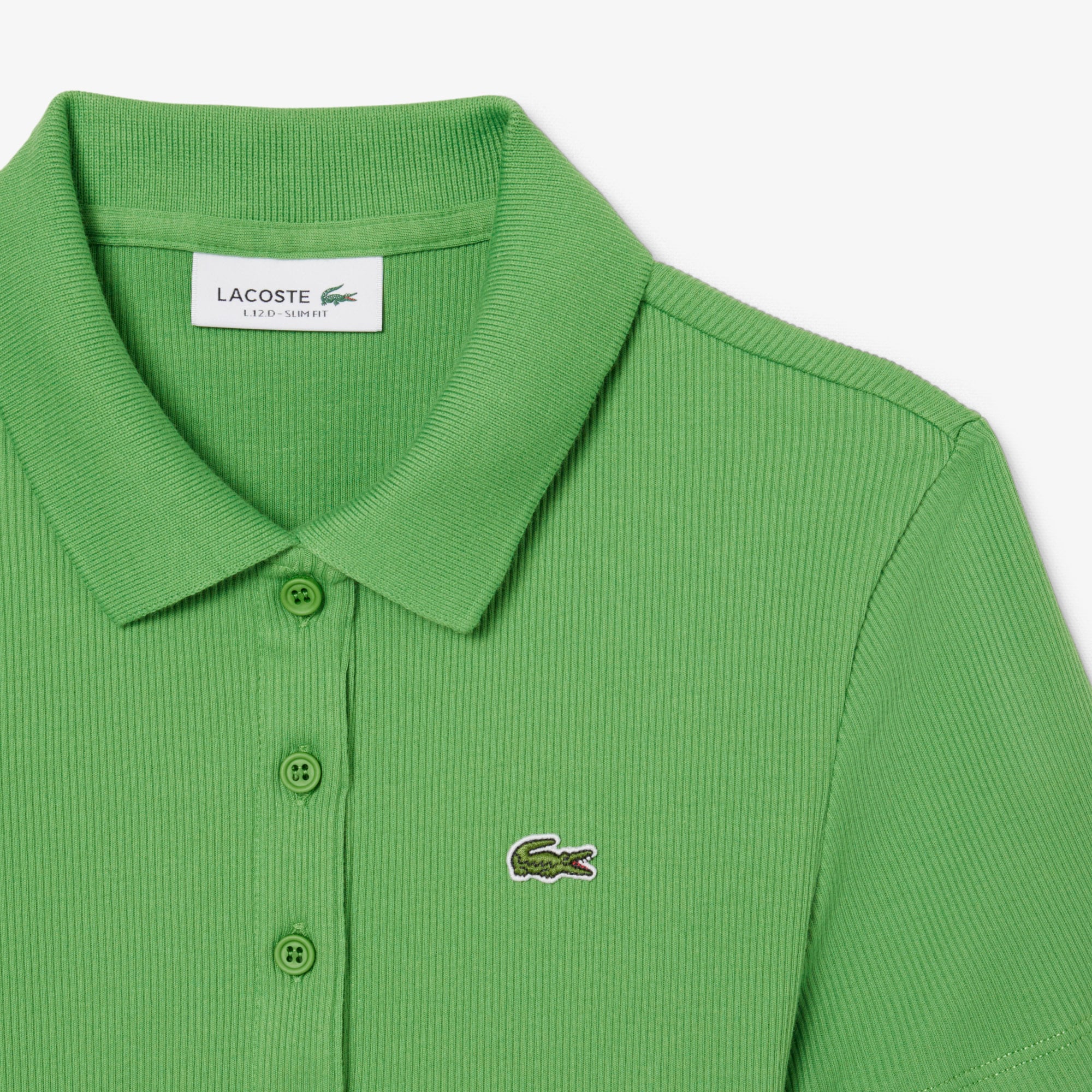 Áo Polo Lacoste Nữ L.12.D Ôm Dáng Chất Liệu Cotton Gân