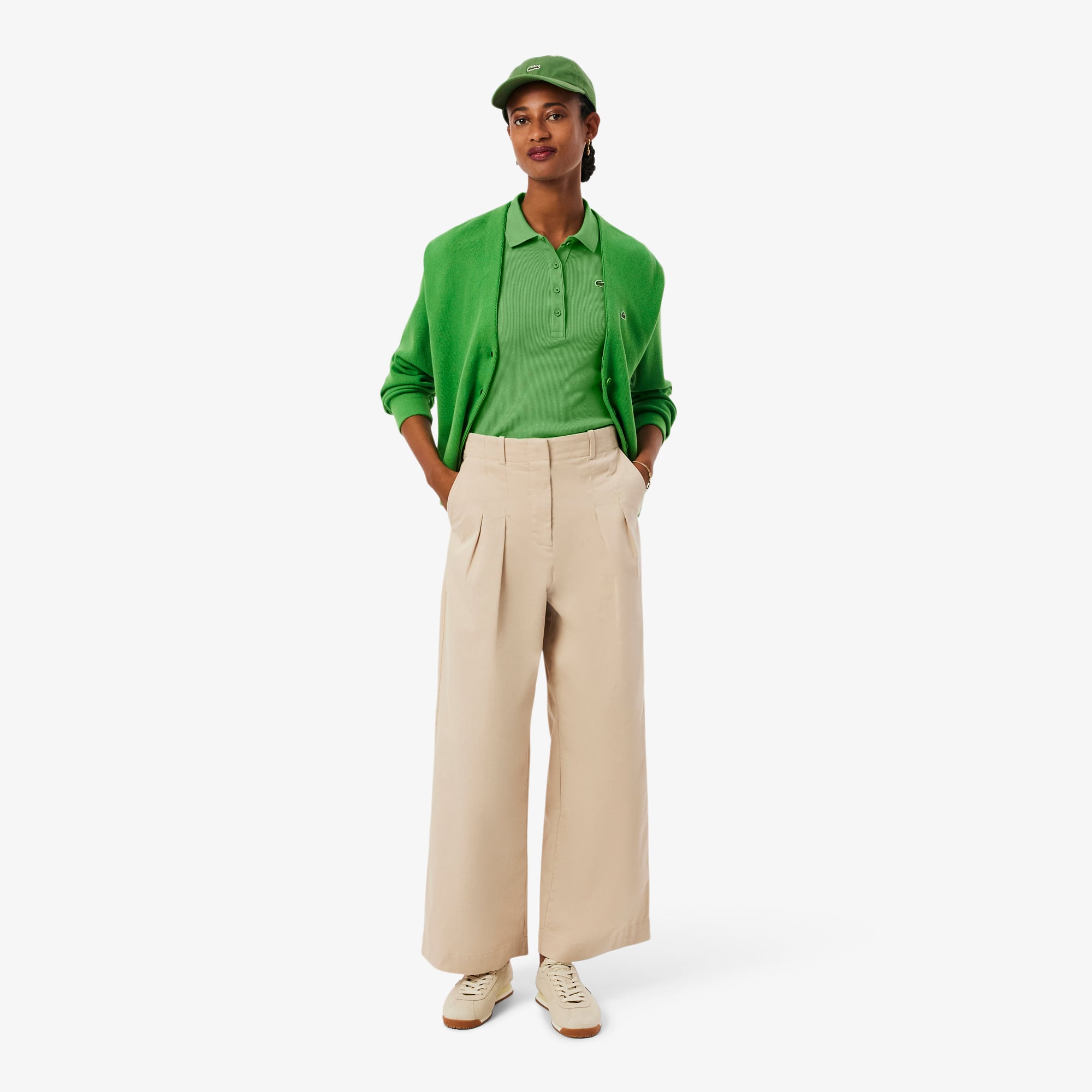 Áo Polo Lacoste Nữ L.12.D Ôm Dáng Chất Liệu Cotton Gân