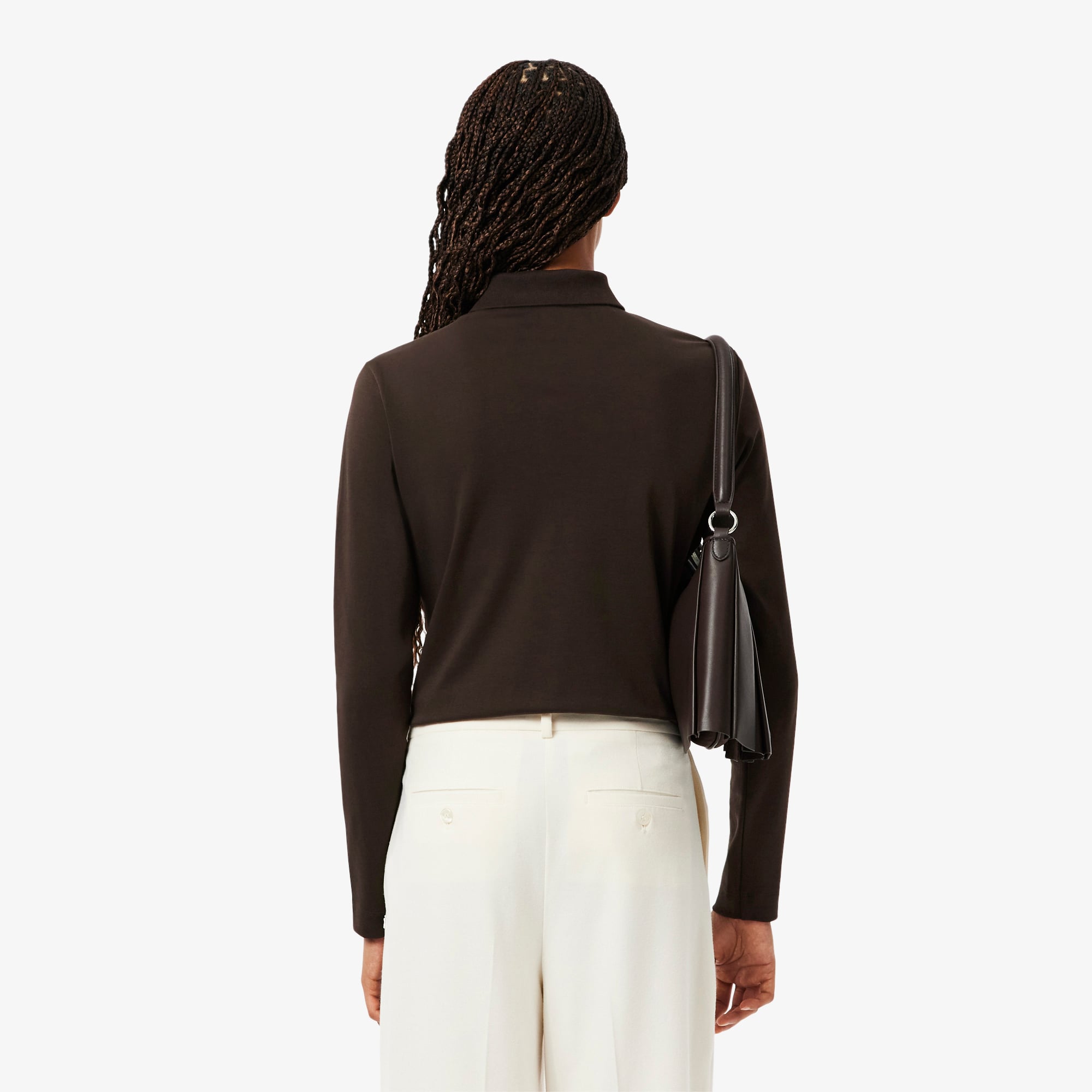 Áo Polo Lacoste Nữ Dáng Suông Họa Tiết Landscape Crocodile