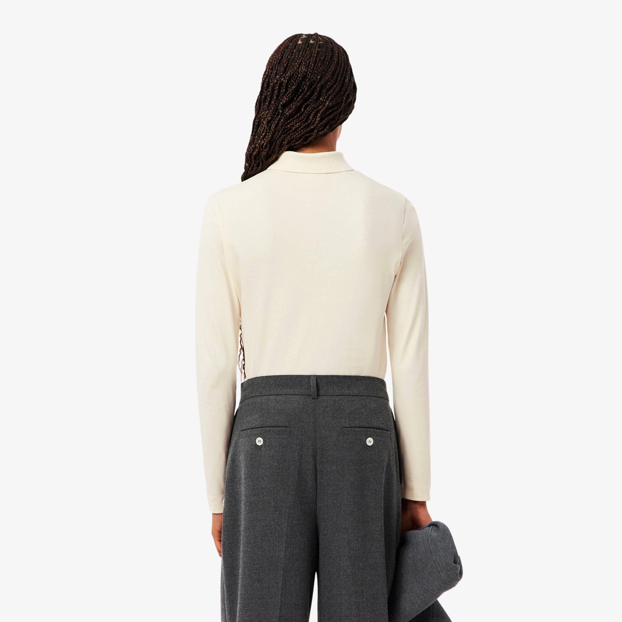 Áo Polo Lacoste Nữ Dáng Suông Họa Tiết Landscape Crocodile