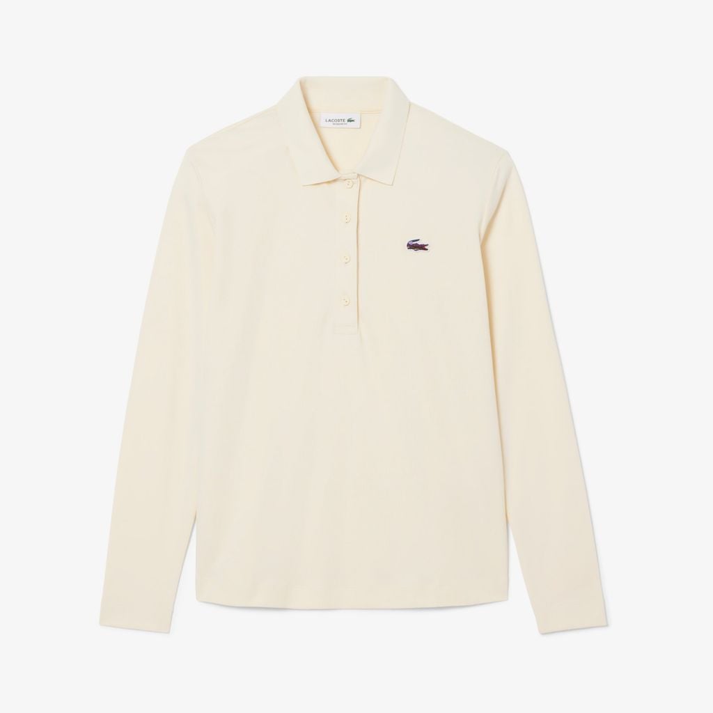 Áo Polo Lacoste Nữ Dáng Suông Họa Tiết Landscape Crocodile