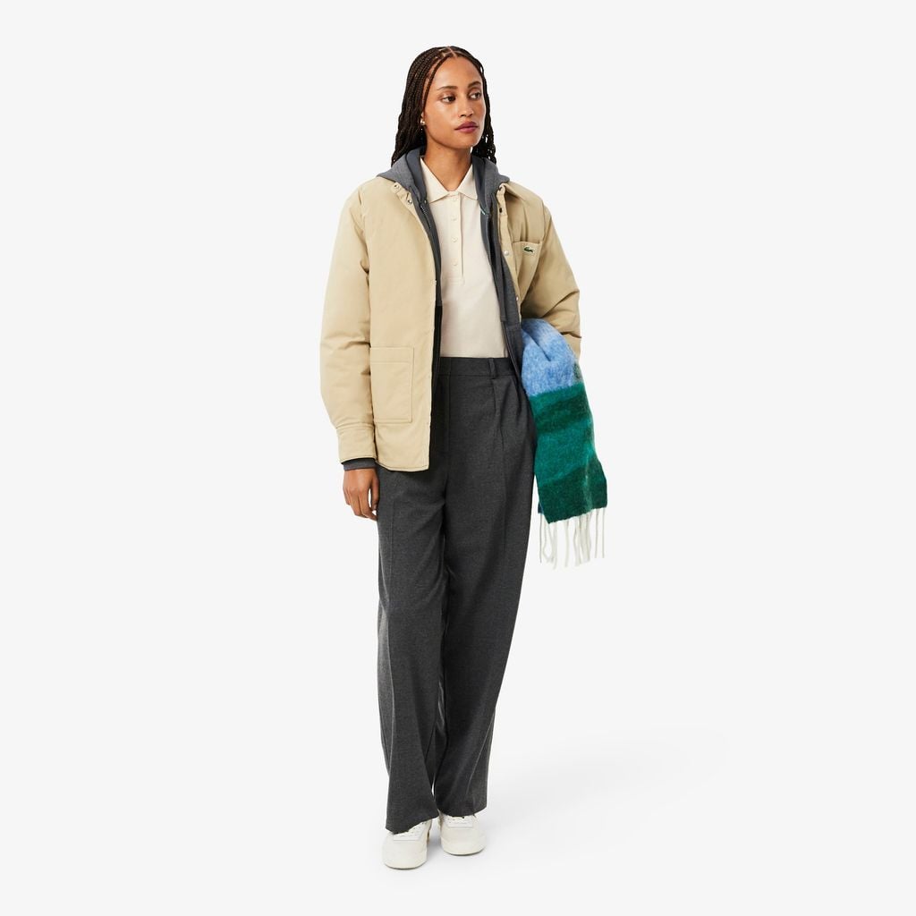 Áo Polo Lacoste Nữ Dáng Suông Họa Tiết Landscape Crocodile