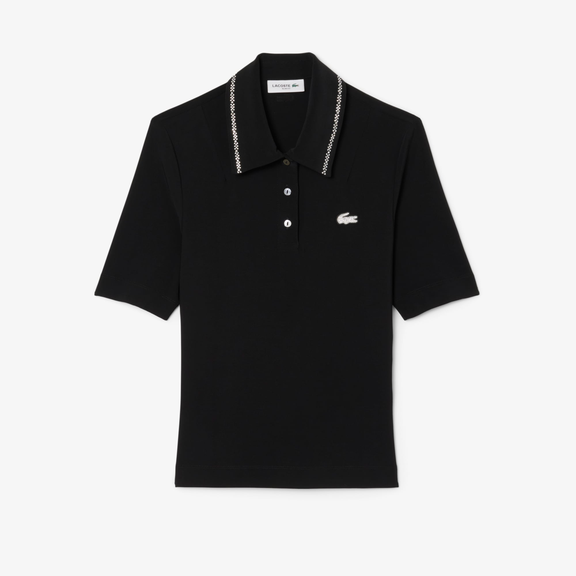 Áo Polo Lacoste Nữ L.12.D Ôm Dáng Diamanté Pop
