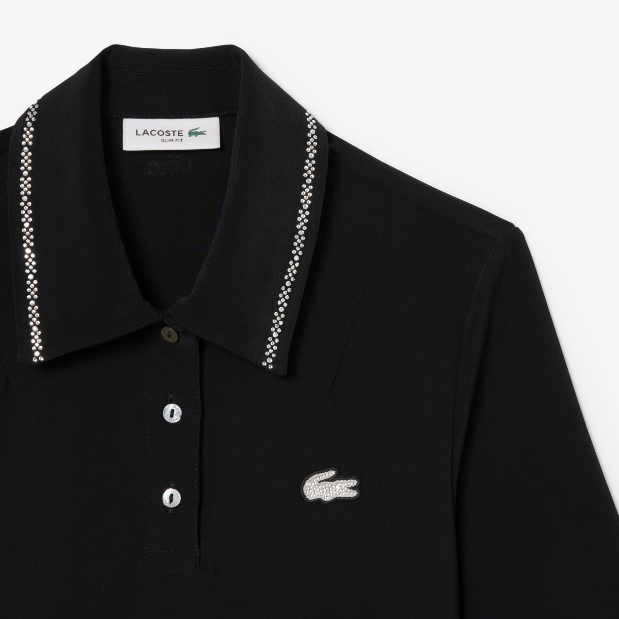 Áo Polo Lacoste Nữ L.12.D Ôm Dáng Diamanté Pop