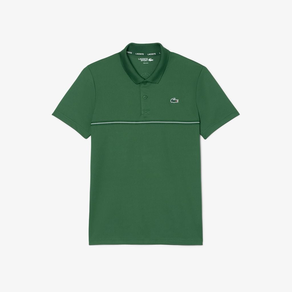 Áo Polo Thể Thao Lacoste Nam Dáng Suông In Họa Tiết Công Nghệ Thoáng Khí