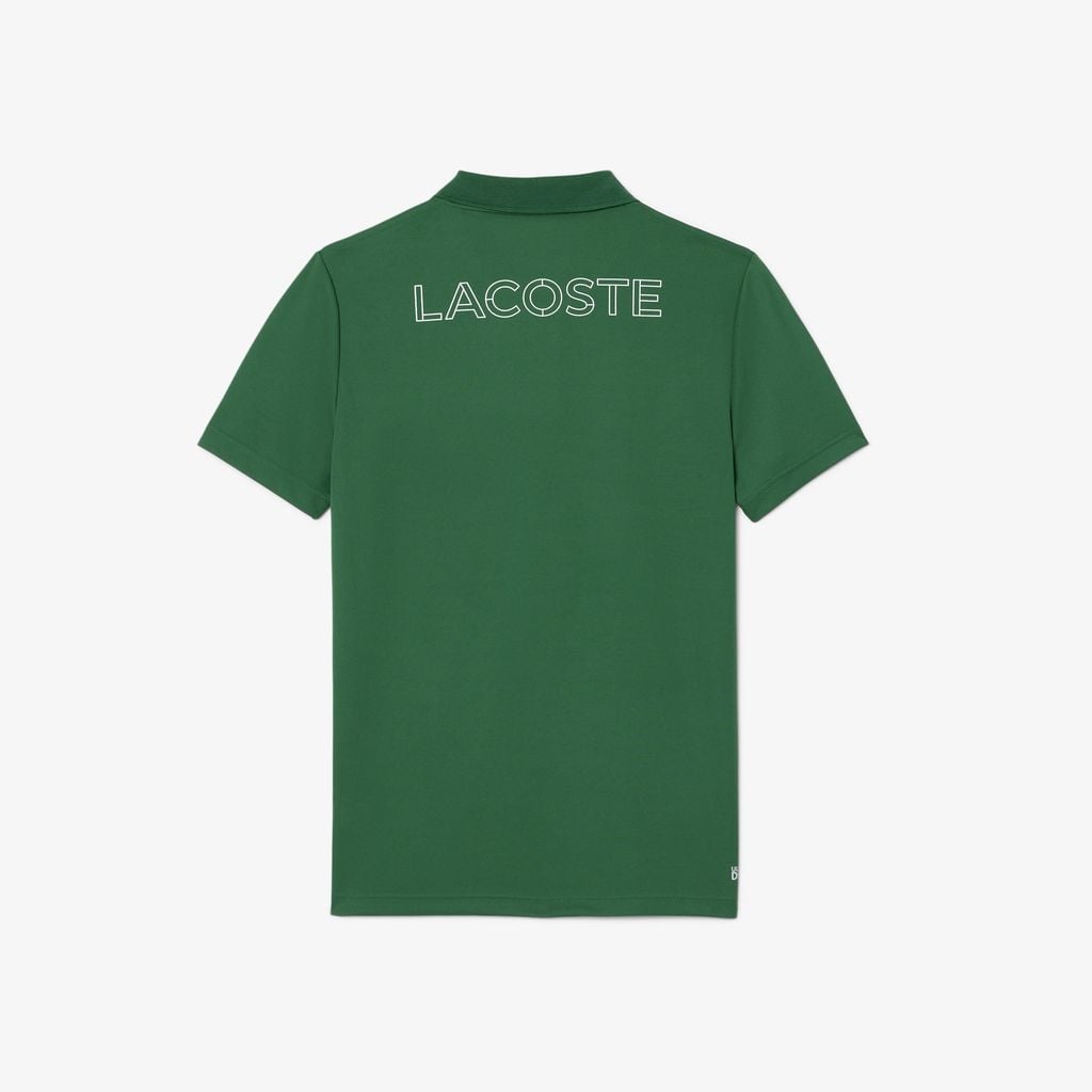 Áo Polo Thể Thao Lacoste Nam Dáng Suông In Họa Tiết Công Nghệ Thoáng Khí