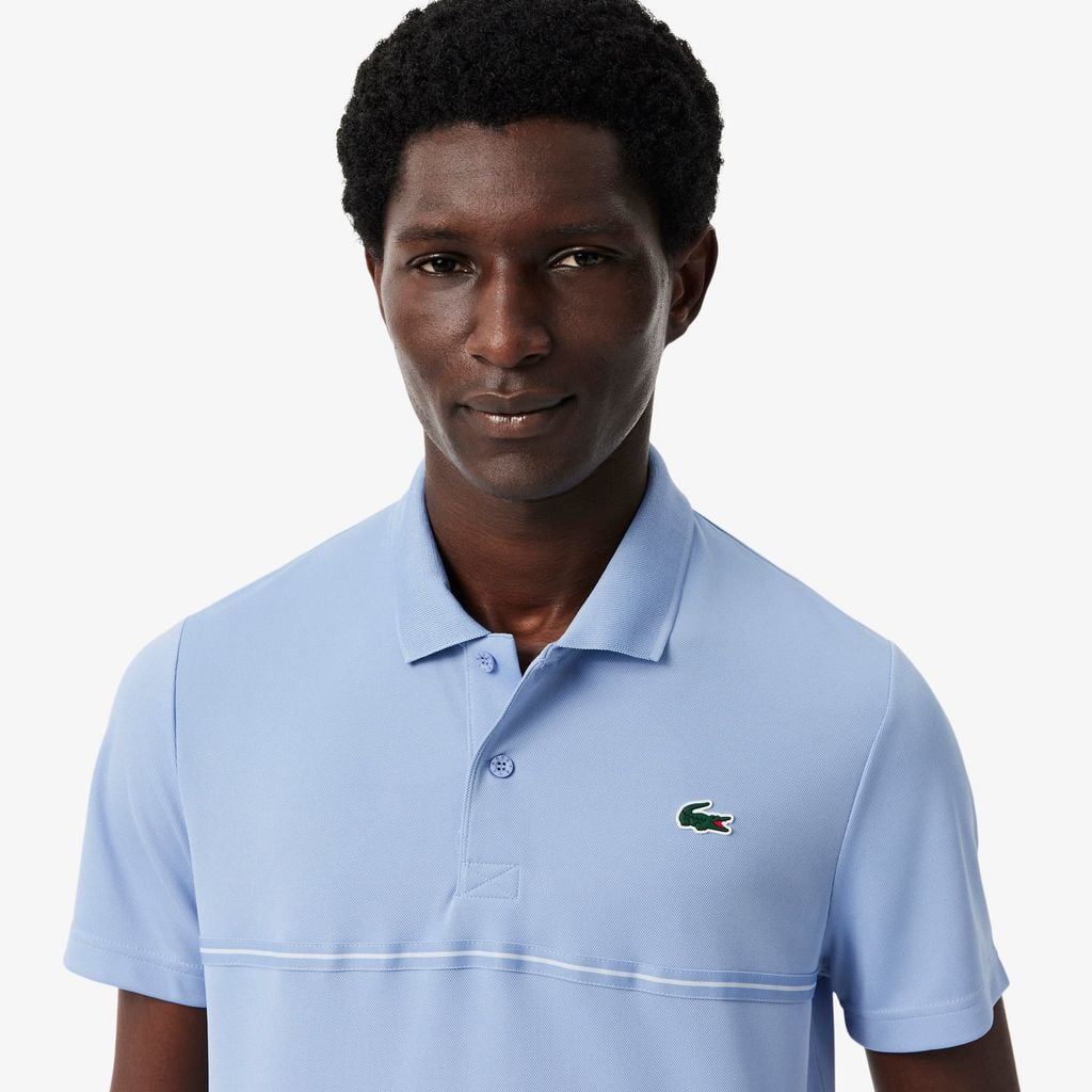 Áo Polo Thể Thao Lacoste Nam Dáng Suông In Họa Tiết Công Nghệ Thoáng Khí