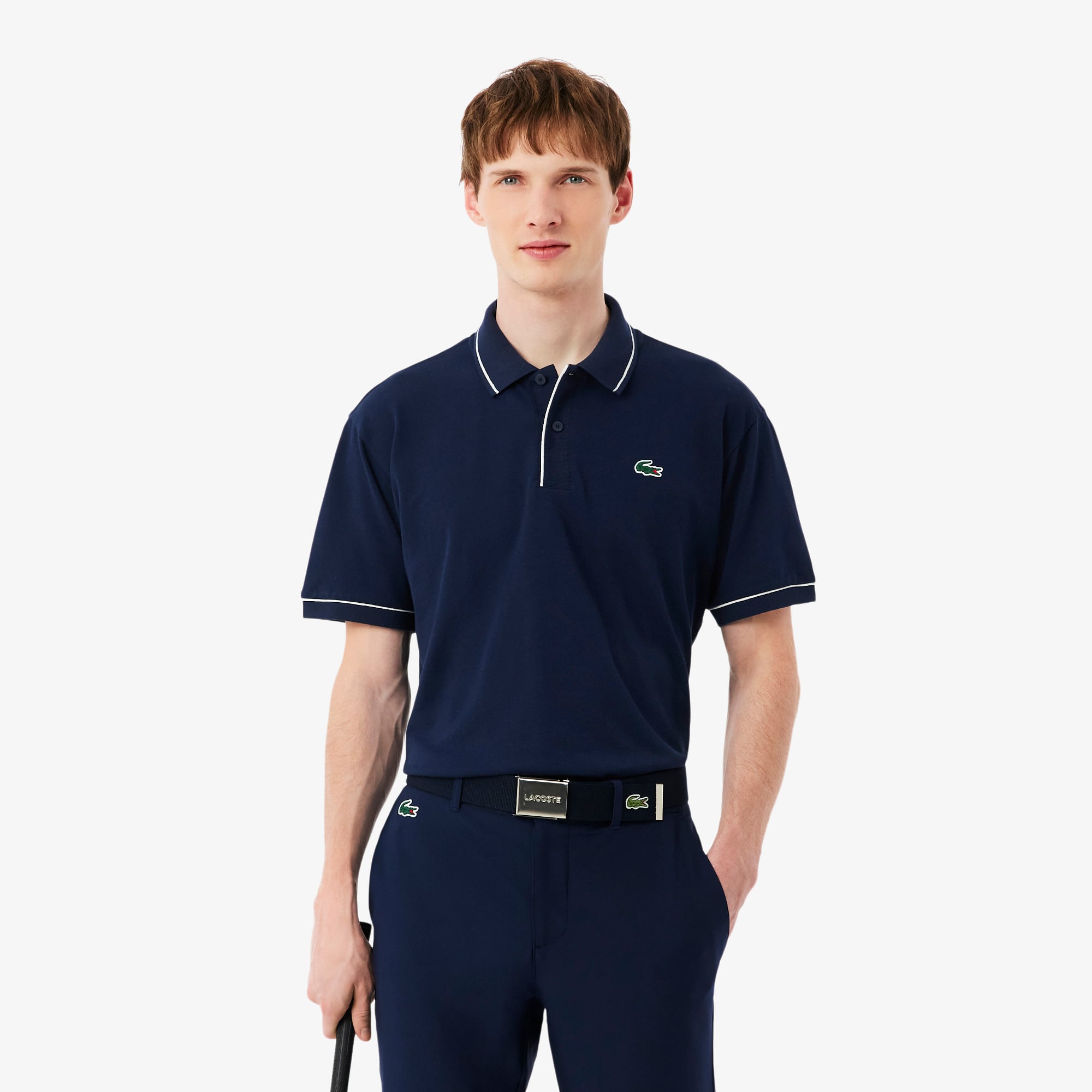 Áo Polo Golf Lacoste Nam Dáng Cổ Điển Chất Liệu Mini Piqué Điều Hòa Nhiệt Độ