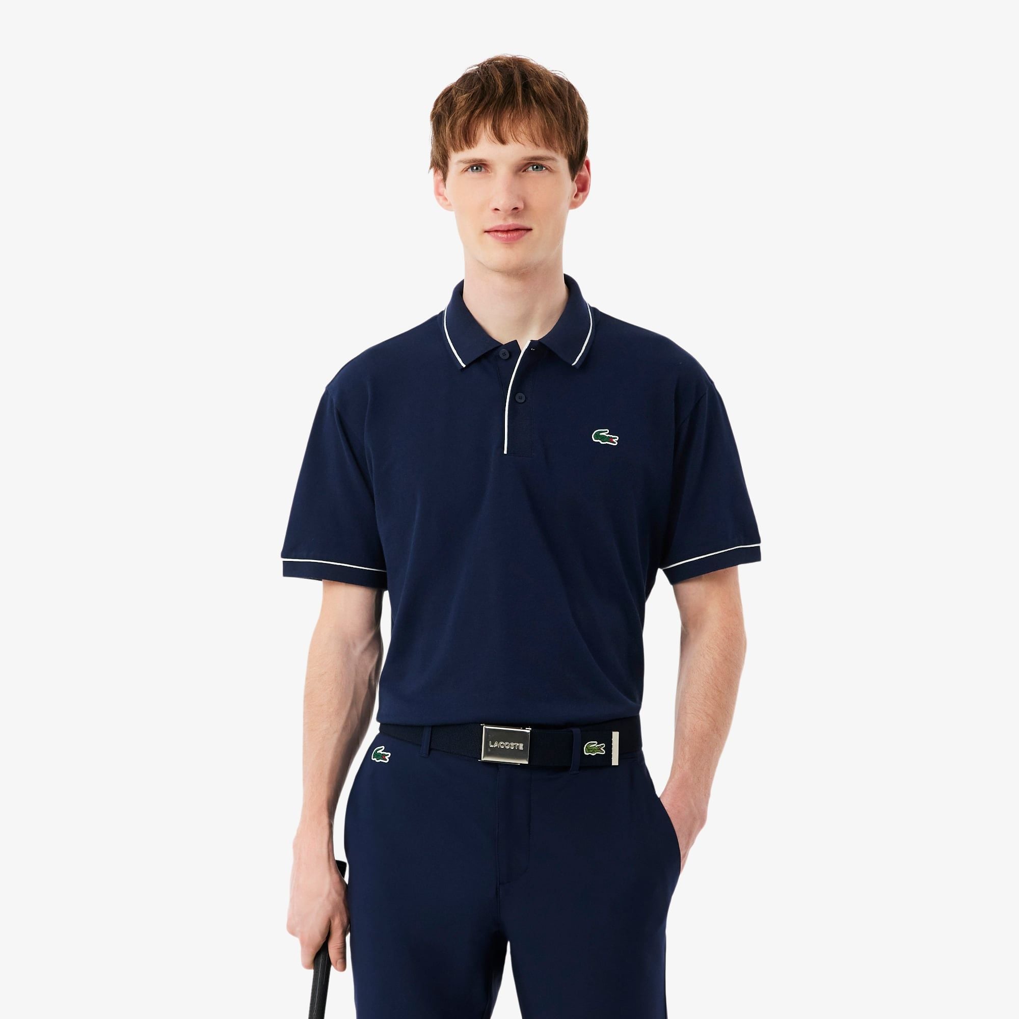 Áo Polo Golf Lacoste Nam Dáng Cổ Điển Chất Liệu Mini Piqué Điều Hòa Nhiệt Độ