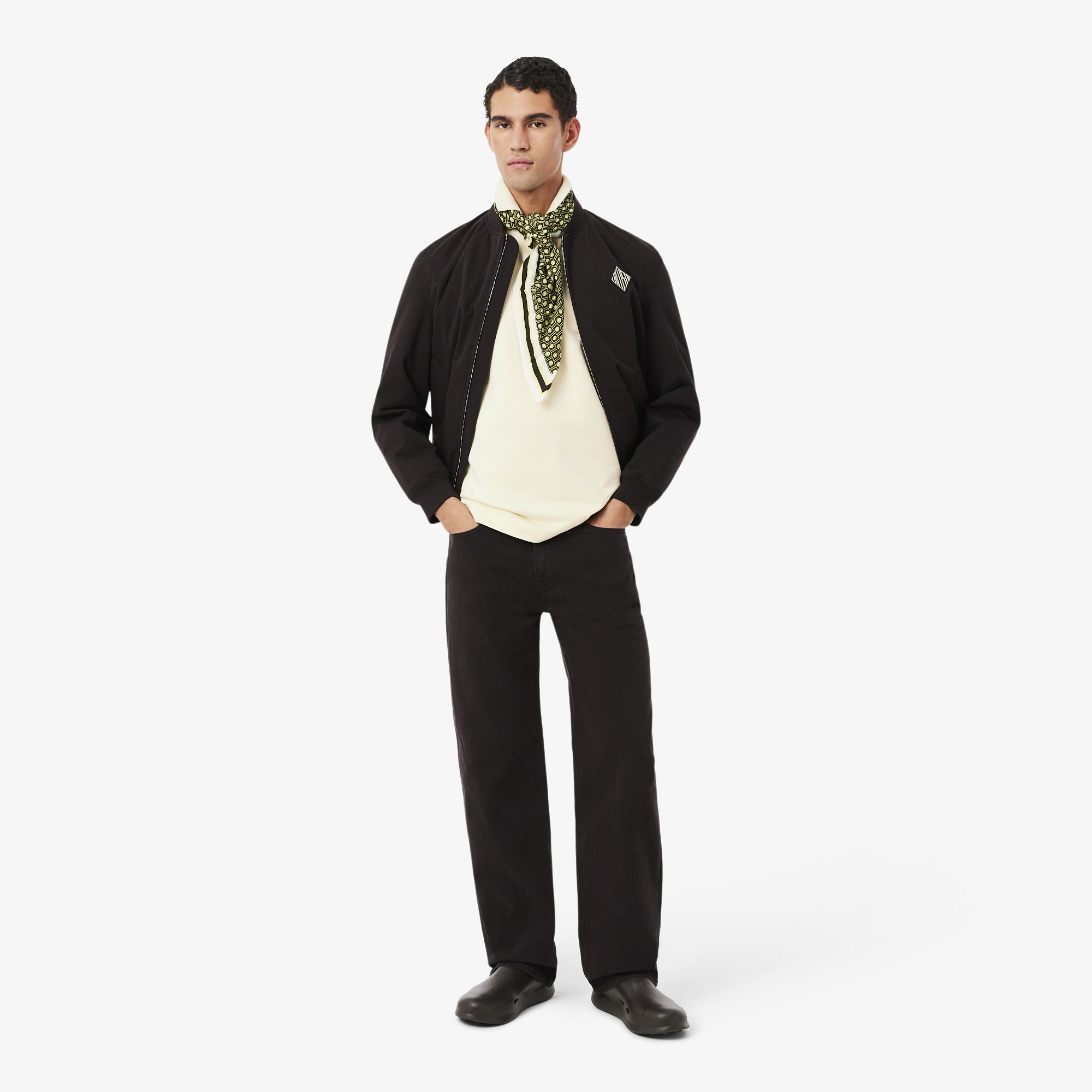 Áo Polo Lacoste Nam Dáng Rộng Chất Liệu Nỉ Điểm Nhấn Huy Hiệu