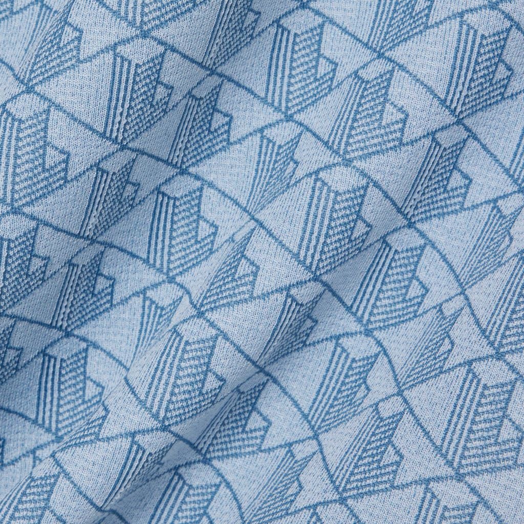 Áo Polo Lacoste Nam Dáng Cổ Điển Có Cổ Tương Phản Hoạ Tiết Monogram Chất Liệu Jacquard