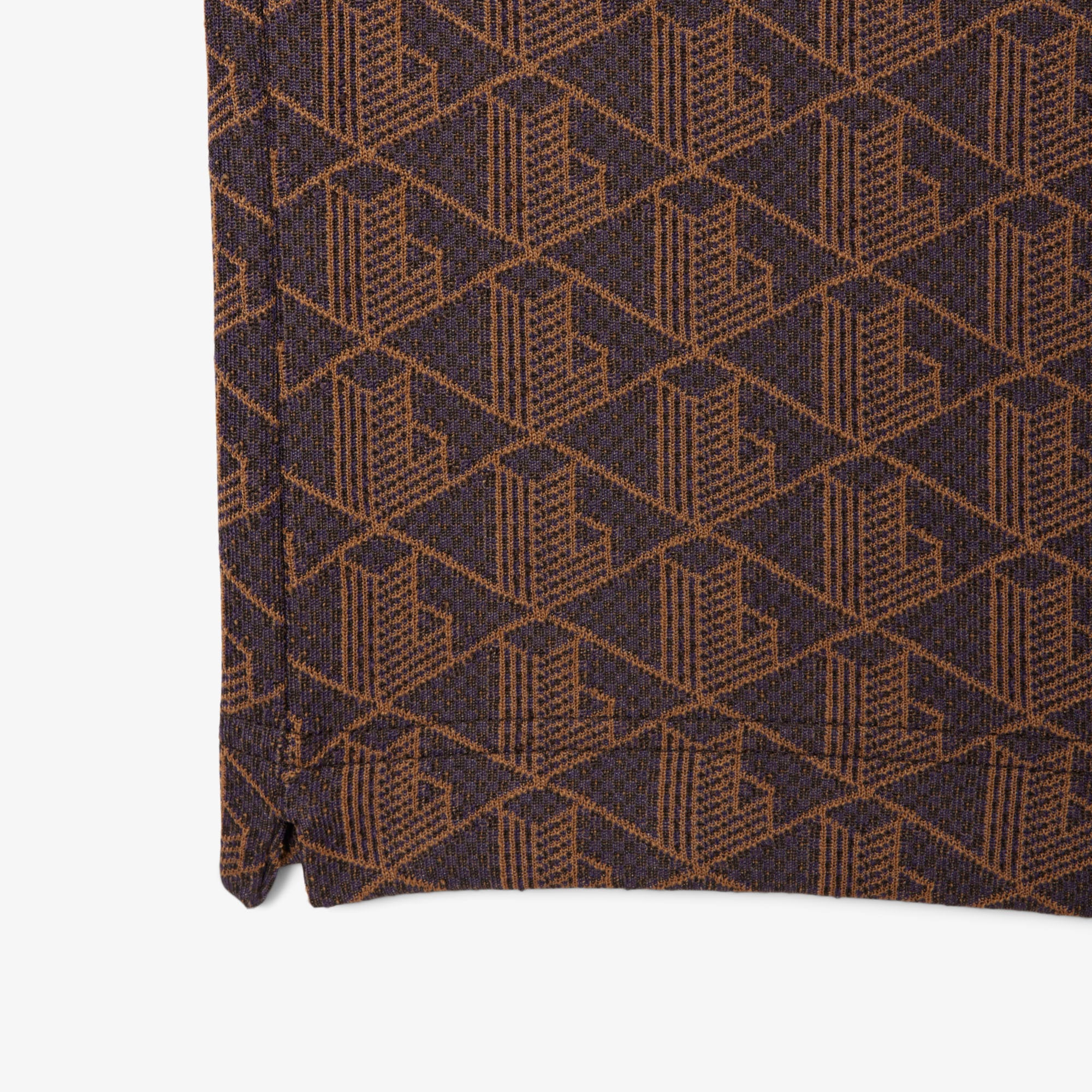 Áo Polo Lacoste Nam Dáng Cổ Điển Có Cổ Tương Phản Hoạ Tiết Monogram Chất Liệu Jacquard