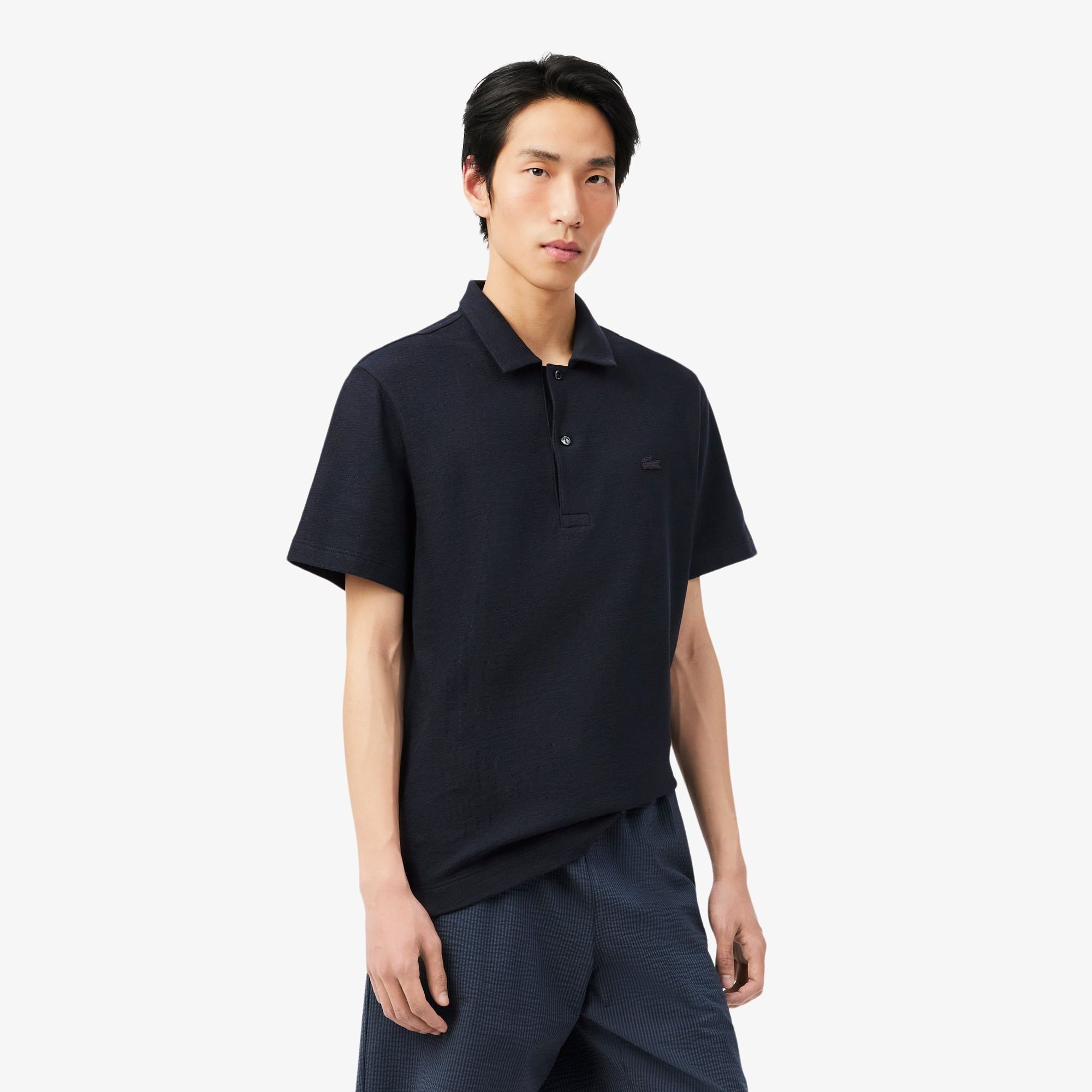 Áo Polo Lacoste Nam Dáng Cổ Điển Dập Nổi