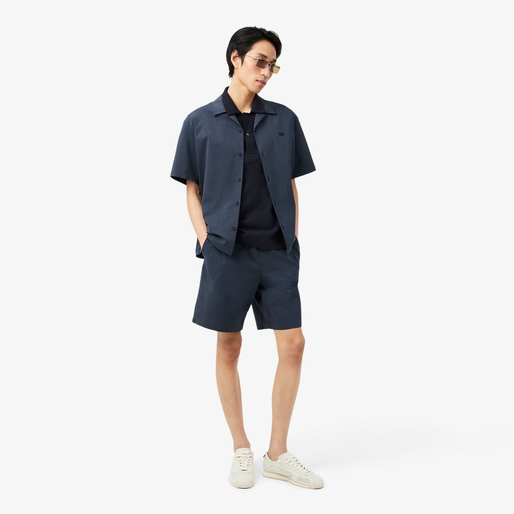 Áo Polo Lacoste Nam Dáng Cổ Điển Dập Nổi