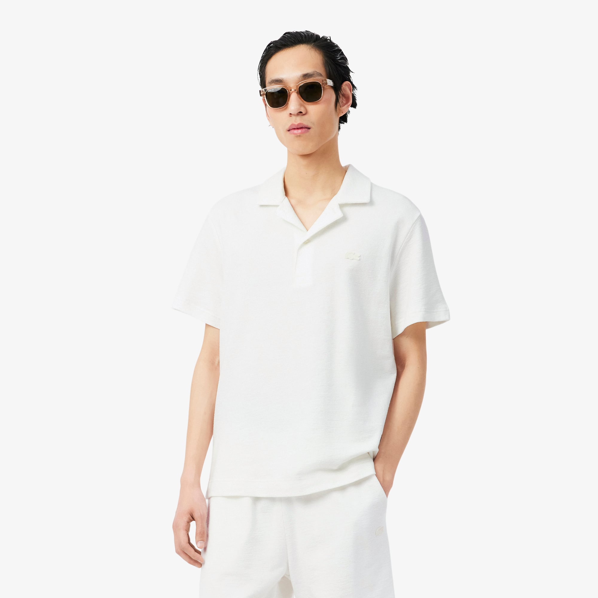 Áo Polo Lacoste Nam Dáng Cổ Điển Dập Nổi
