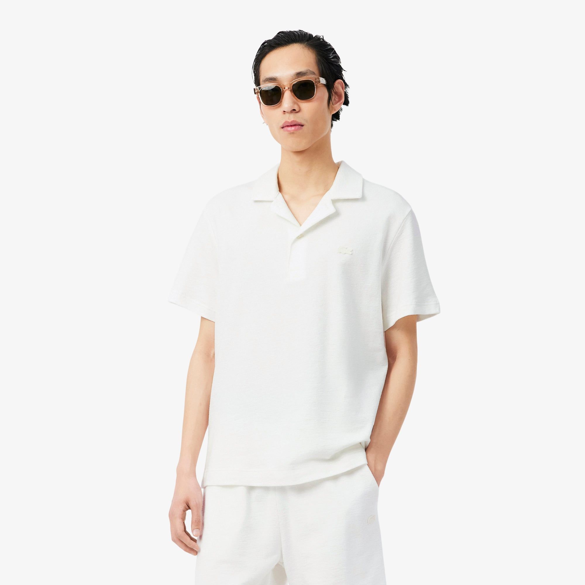 Áo Polo Lacoste Nam Dáng Cổ Điển Dập Nổi