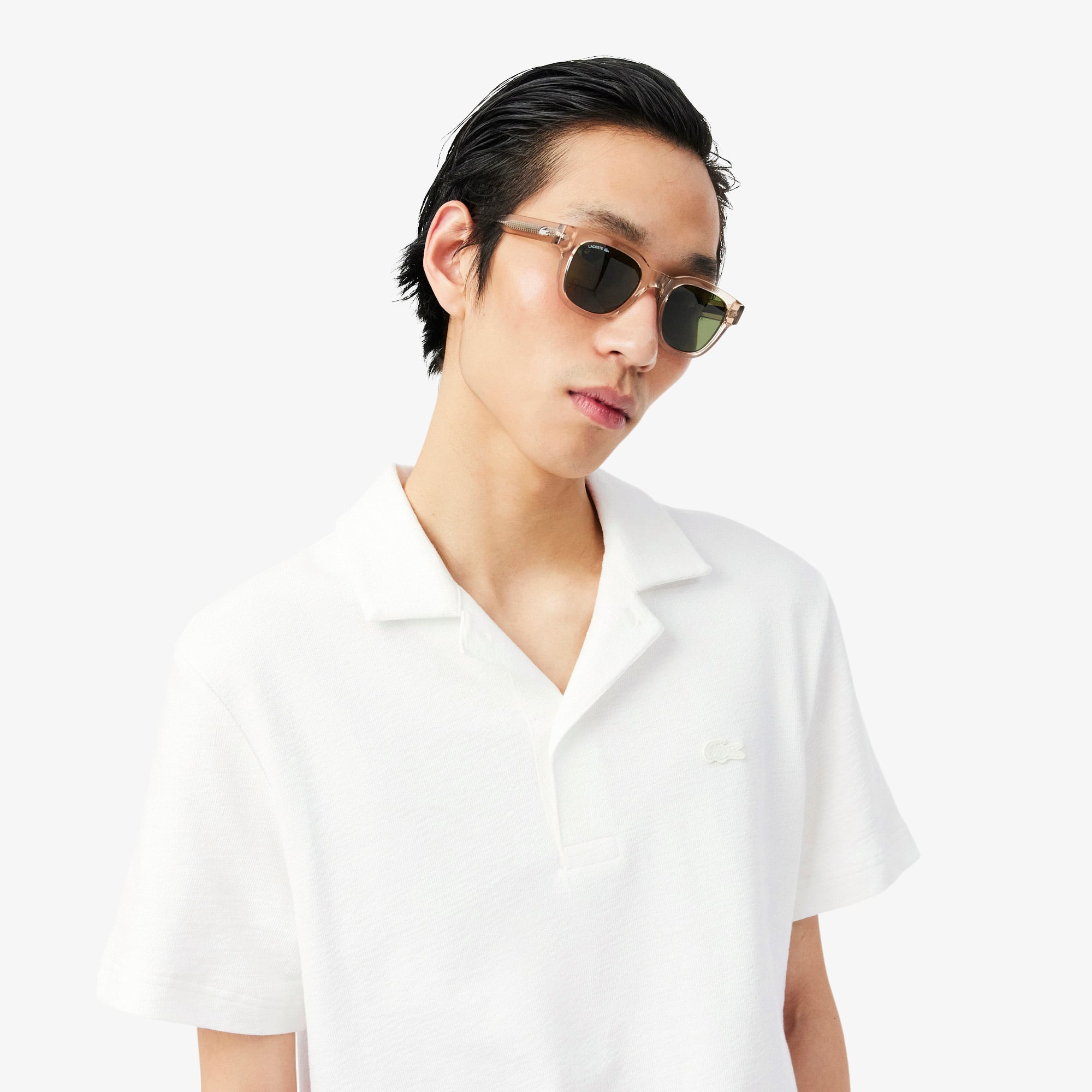 Áo Polo Lacoste Nam Dáng Cổ Điển Dập Nổi