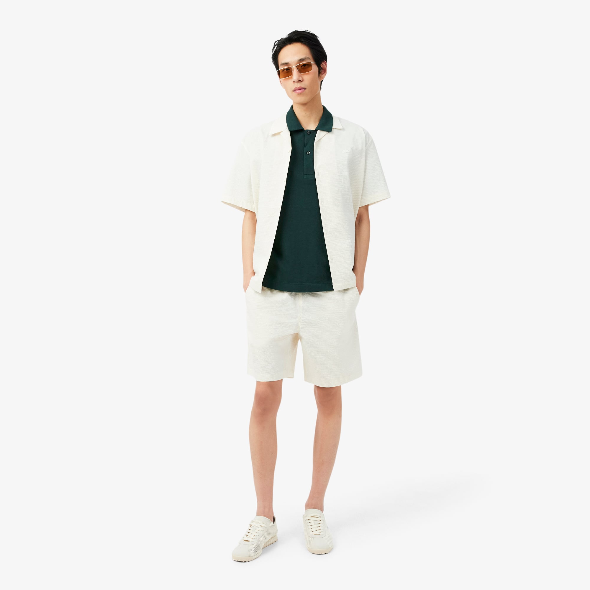 Áo Polo Lacoste Nam Dáng Cổ Điển Dập Nổi