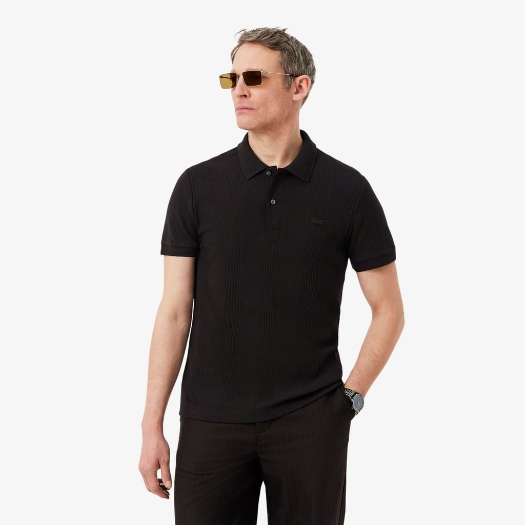 Áo Polo Lacoste Nam Dáng Cổ Điển Dệt Gân