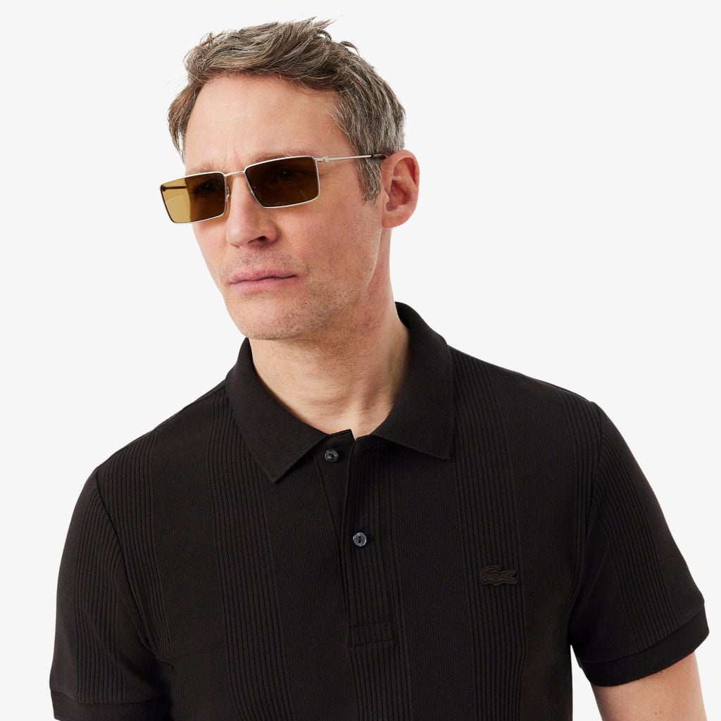 Áo Polo Lacoste Nam Dáng Cổ Điển Dệt Gân