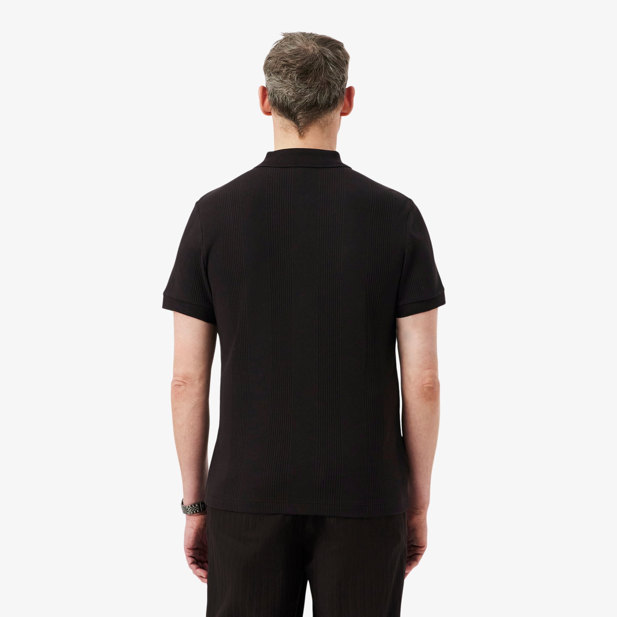 Áo Polo Lacoste Nam Dáng Cổ Điển Dệt Gân