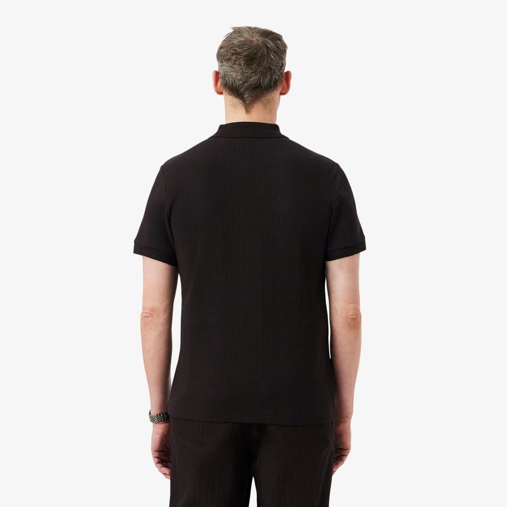 Áo Polo Lacoste Nam Dáng Cổ Điển Dệt Gân