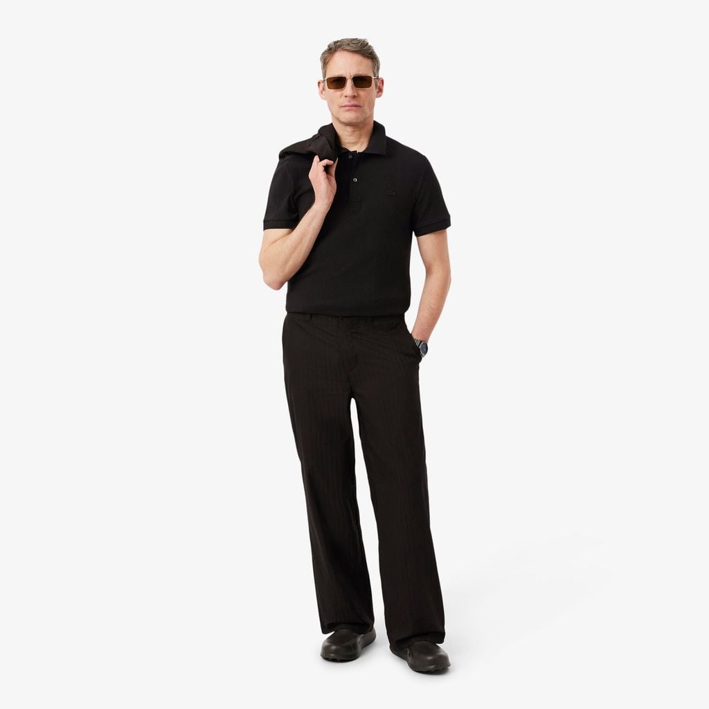 Áo Polo Lacoste Nam Dáng Cổ Điển Dệt Gân