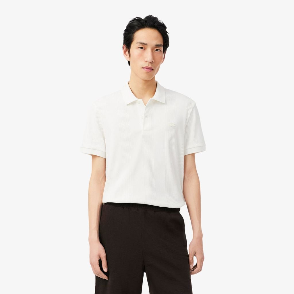 Áo Polo Lacoste Nam Dáng Cổ Điển Dệt Gân