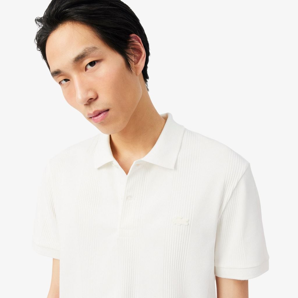 Áo Polo Lacoste Nam Dáng Cổ Điển Dệt Gân