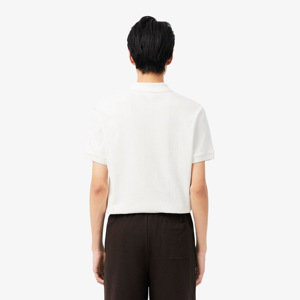 Áo Polo Lacoste Nam Dáng Cổ Điển Dệt Gân