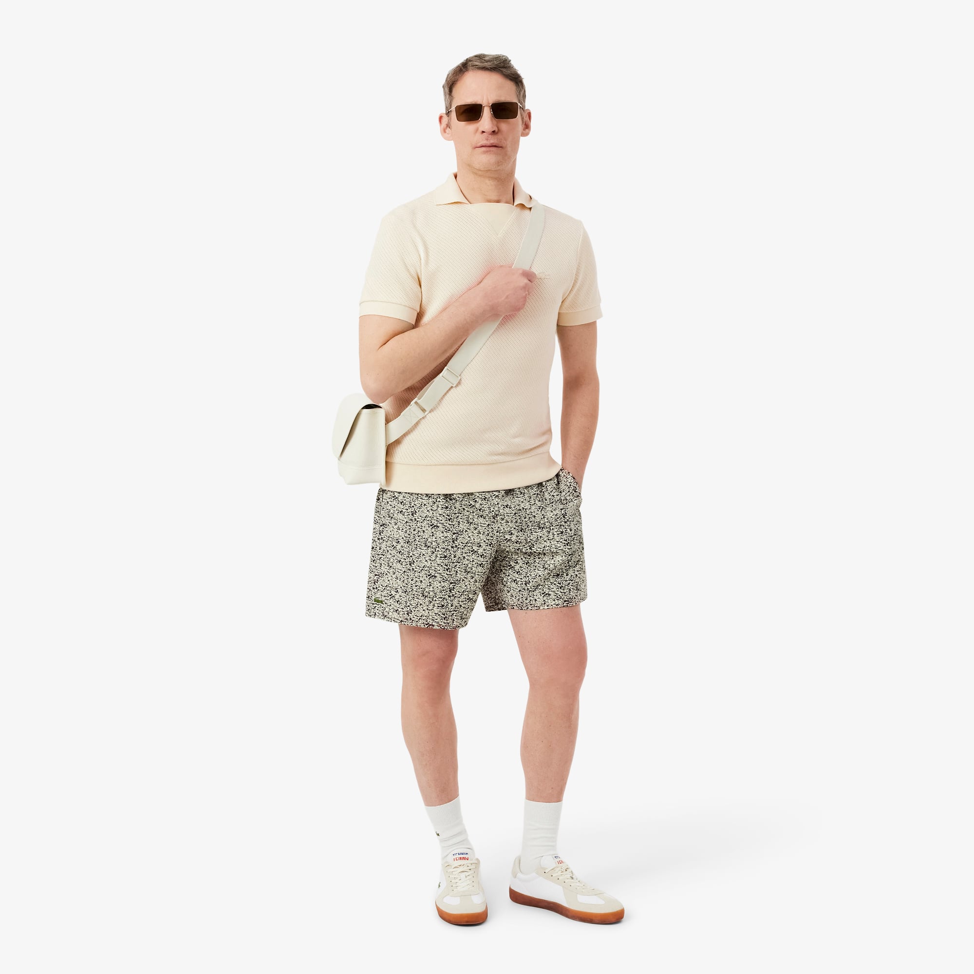 Áo Polo Lacoste Nam Dáng Suông Chất Liệu Cotton Chi Tiết Ren